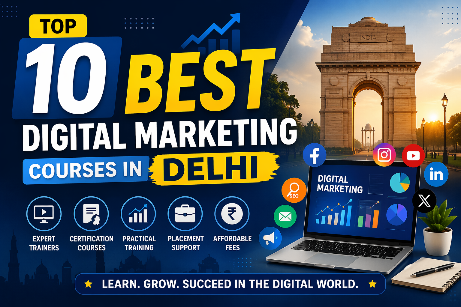 Top 10 BEST Digital Marketing Courses in Delhi